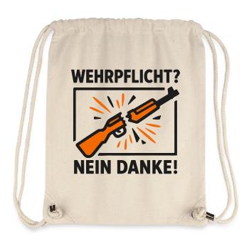 Wehrpflicht Nein Danke – Kriegsdienstverweigerung - Stanley/Stella recycelter Gym Bag - Naturweiß - Vorne