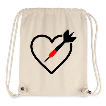Heart Darts – Passion Precision - Stanley/Stella Recycled Gym Bag - natural - Front