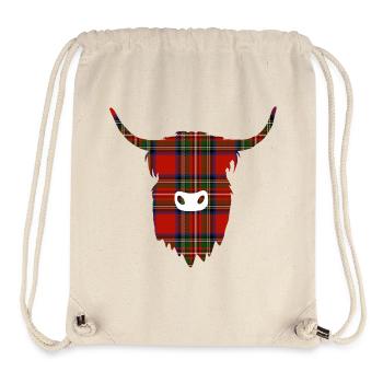 Highland-Kuhkopf - Stanley/Stella recycelter Gym Bag - Naturweiß - Vorne