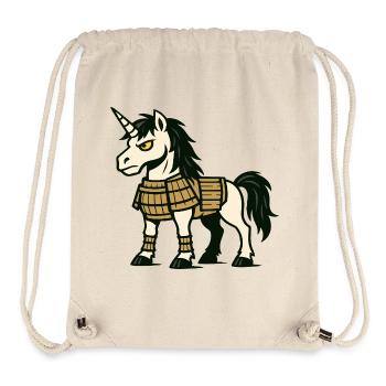 Combattant licorne samouraï en armure de combat classique - Sac à cordon recyclé Stanley/Stella - blanc naturel - Devant