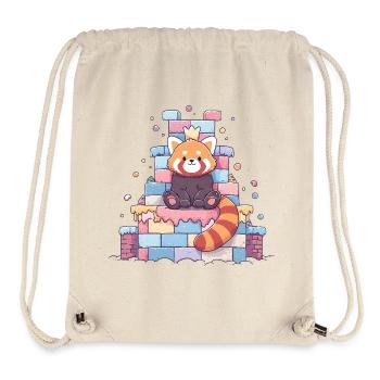 Kawaii Panda in the Sugar Castle - Stanley/Stella Recycled Gym Bag - natural - Front