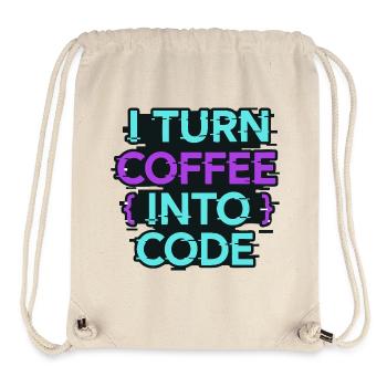 I Turn Coffee Into Code - Stanley/Stella Recycled Gym Bag - natural - Front