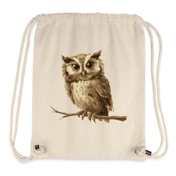 Little Eagle Owl - Stanley/Stella Recycled Gym Bag - natural - Front