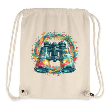 Tropical Explorer Binocular Illustration - Stanley/Stella Recycled Gym Bag - natural - Front
