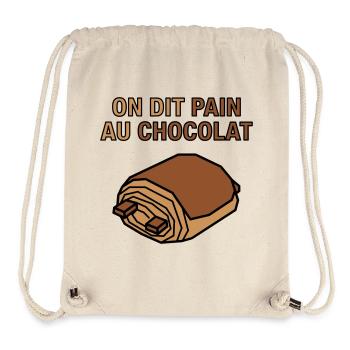 Gebäck Wir sagen Pain au Chocolat - Stanley/Stella recycelter Gym Bag - Naturweiß - Vorne