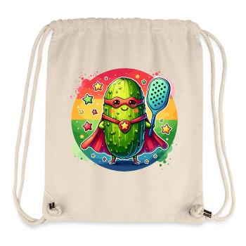 Pickleball Superheld Helden Gurke Paddle - Stanley/Stella recycelter Gym Bag - Naturweiß - Vorne