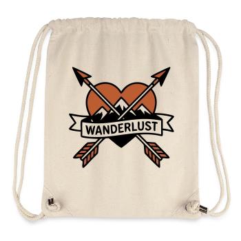 Herz Pfeile Wanderlust Emblem - Stanley/Stella recycelter Gym Bag - Naturweiß - Vorne