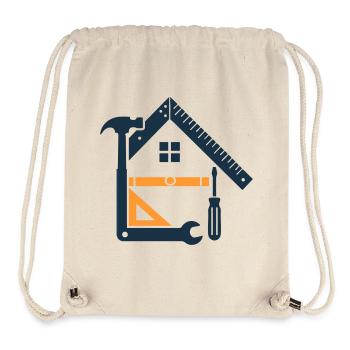 Haus aus Werkzeug Handwerker Logo - Stanley/Stella recycelter Gym Bag - Naturweiß - Vorne
