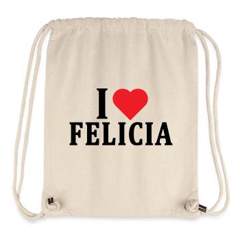 t-shirt I love Felicia t-shirt gift idea - Stanley/Stella Recycled Gym Bag - natural - Front