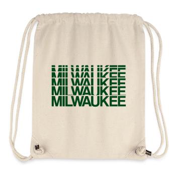 Milwaukee Grid Pattern - Stanley/Stella Recycled Gym Bag - natural - Front