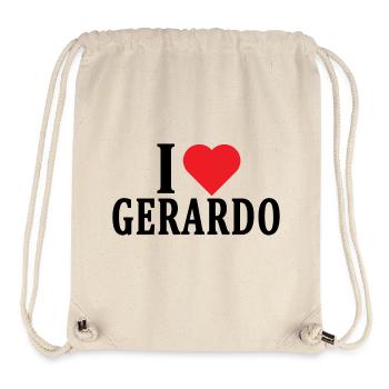 T-Shirt Ich liebe Gerardo T-Shirt Geschenkidee - Stanley/Stella recycelter Gym Bag - Naturweiß - Vorne