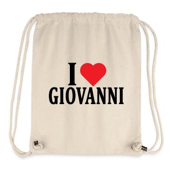 t-shirt I love Giovanni t-shirt gift idea - Stanley/Stella Recycled Gym Bag - natural - Front