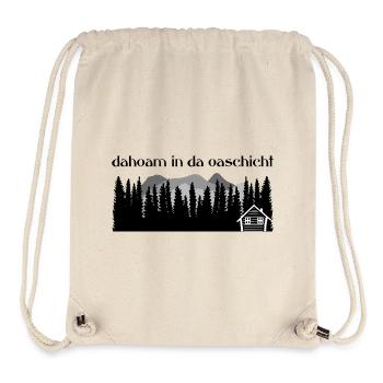 Dahoam in da Oaschicht-Daheim in secluded location, nature - Stanley/Stella Recycled Gym Bag - natural - Front