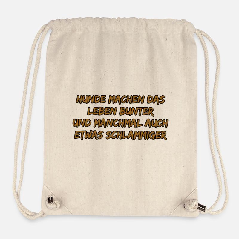 Hundebunte Lebensfreude - Stanley/Stella recycelter Gym Bag - Naturweiß