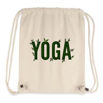 Yoga Green Textured Foliage - Stanley/Stella Recycled Gym Bag - natural - Front