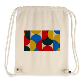 Colorful Circle Blocks - Stanley/Stella Recycled Gym Bag - natural - Front