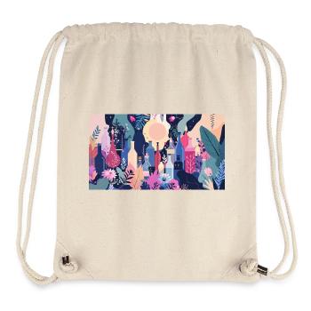 Flaschenwald Blütenmeer - Stanley/Stella recycelter Gym Bag - Naturweiß - Vorne