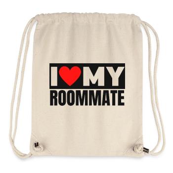 I Love My Roommate Bold Heart Graphic - Stanley/Stella Recycled Gym Bag - natural - Front