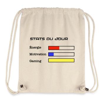 Stats du jour - gaming et humour - Sac à cordon recyclé Stanley/Stella - blanc naturel - Devant