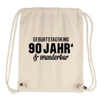 Geburtstagskind 90 wunderbar - Stanley/Stella recycelter Gym Bag - Naturweiß - Vorne