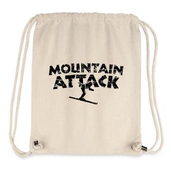 MOUNTAIN ATTACK Wintersport Ski Design (Black) - Sac à cordon recyclé Stanley/Stella - blanc naturel - Devant