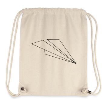 avion en papier - Sac à cordon recyclé Stanley/Stella - blanc naturel - Devant