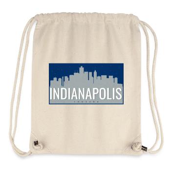 Indianapolis Skyline Night - Stanley/Stella Recycled Gym Bag - natural - Front