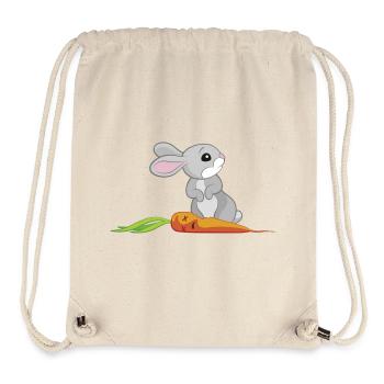 Häschen mit Möhre - Stanley/Stella recycelter Gym Bag - Naturweiß - Vorne