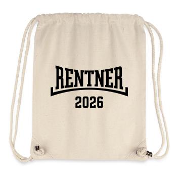 Rentner 2026 (Rente / Ruhestand / Konkav / Black) - Stanley/Stella recycelter Gym Bag - Naturweiß - Vorne