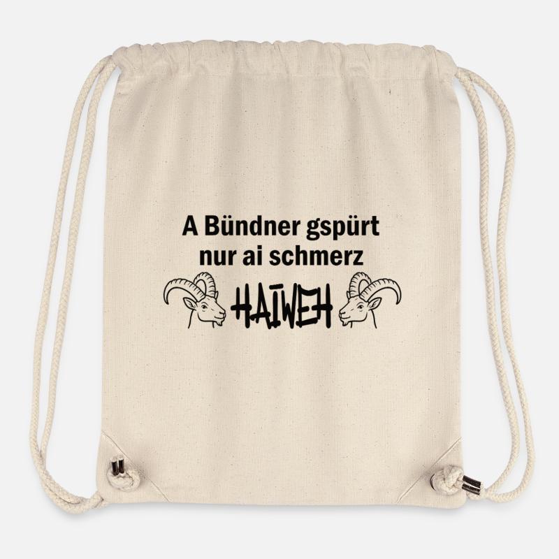 Les Grisons ne se sentent que des sentiments de schéma - Sac à cordon recyclé Stanley/Stella - blanc naturel