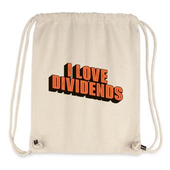 i love dividends - Stanley/Stella Recycled Gym Bag - natural - Front