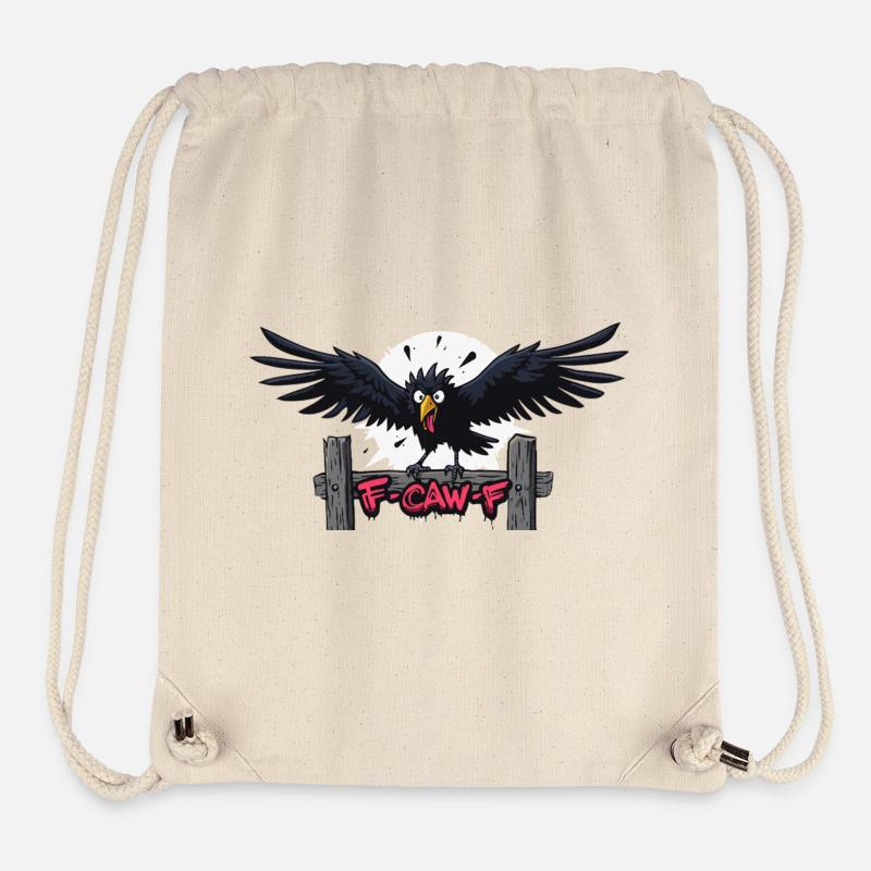F-Caw-F Graffiti Raven Appearance - Stanley/Stella Recycled Gym Bag - natural
