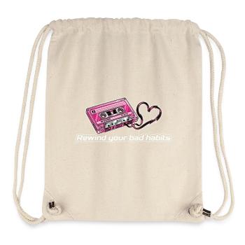 Spul deine schlechten Gewohnheiten zurück Rebel Heart Kassette - Stanley/Stella recycelter Gym Bag - Naturweiß - Vorne