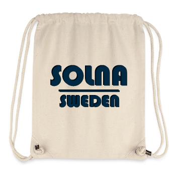 Vêtements avec le logo du mot Solna Sweden - Sac à cordon recyclé Stanley/Stella - blanc naturel - Devant