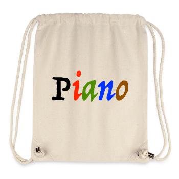 piano - Sac à cordon recyclé Stanley/Stella - blanc naturel - Devant