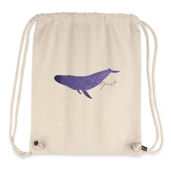 Sanfter Wal Blumendesign - Stanley/Stella recycelter Gym Bag - Naturweiß - Vorne