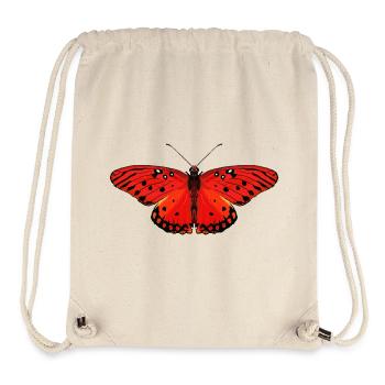 Feuriger roter Schmetterling - Stanley/Stella recycelter Gym Bag - Naturweiß - Vorne