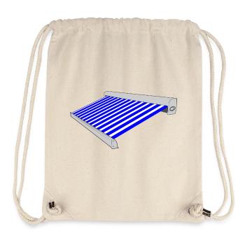 Protection solaire bleu blanc - Sac à cordon recyclé Stanley/Stella - blanc naturel - Devant