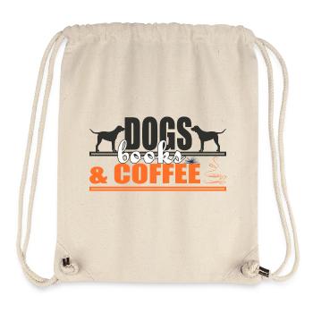 Dogs Books And Coffee - Stanley/Stella recycelter Gym Bag - Naturweiß - Vorne