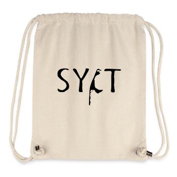 Sylt mot noir - Sac à cordon recyclé Stanley/Stella - blanc naturel - Devant