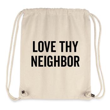Aime ton prochain - Sac à cordon recyclé Stanley/Stella - blanc naturel - Devant