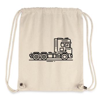Laster Lkw Fahrzeug - Stanley/Stella recycelter Gym Bag - Naturweiß - Vorne