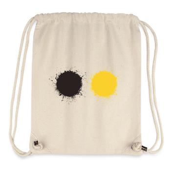 Black and yellow - Stanley/Stella Recycled Gym Bag - natural - Front