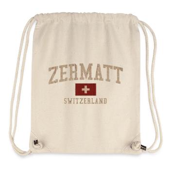 Zermatt Swiss Textured Logo - Stanley/Stella Recycled Gym Bag - natural - Front