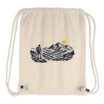 Hiker Sunrise Destination Relief - Stanley/Stella Recycled Gym Bag - natural - Front