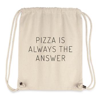Réponse à la pizza - Sac à cordon recyclé Stanley/Stella - blanc naturel - Devant