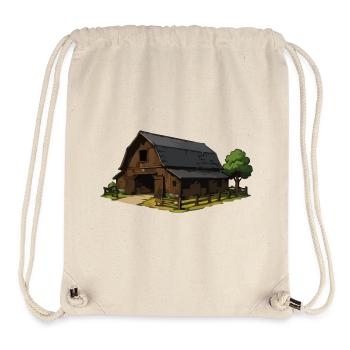 Rustic Barn Illustration - Stanley/Stella Recycled Gym Bag - natural - Front