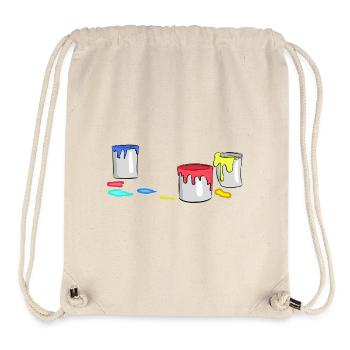 Bunte Farbeimer Maler Berufe Arbeit Job Pinsel - Stanley/Stella recycelter Gym Bag - Naturweiß - Vorne