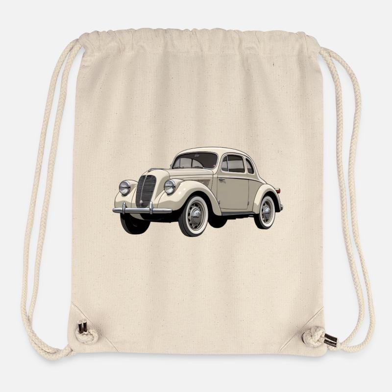 Beige Vintage Coupe Artwork - Stanley/Stella Recycled Gym Bag - natural