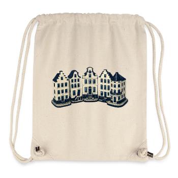 Delft blue Canal Houses - Stanley/Stella Recycled Gym Bag - natural - Front